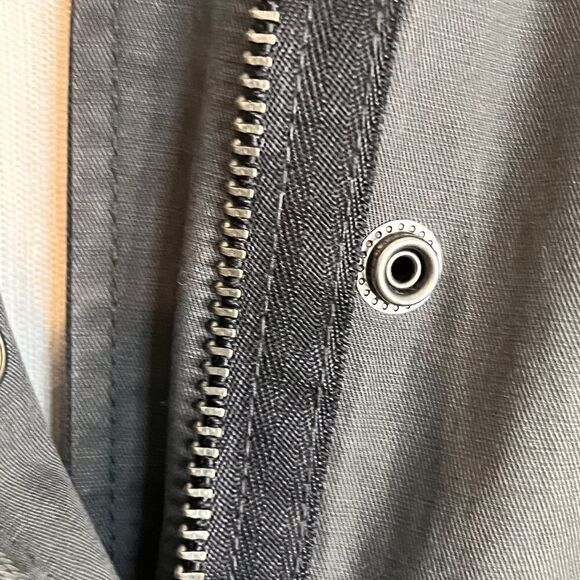 Parka, coat or trench. More of a military green with a fuchsia trim out. - Picture 8 of 16